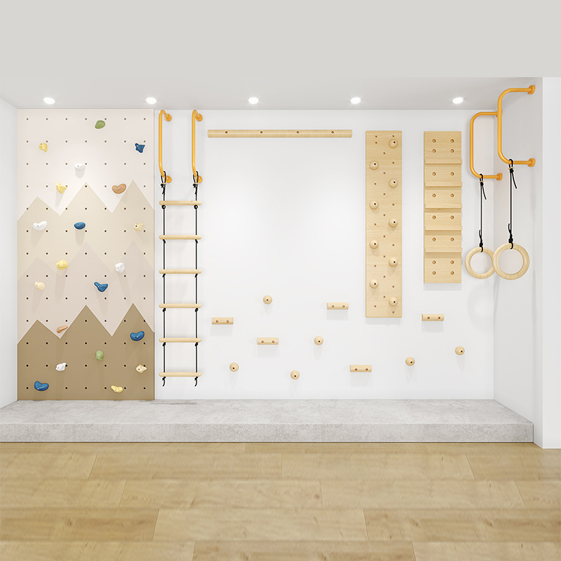 Gymnastic Rings Wooden - Drewniany zestaw do wspinaczki dla dzieci