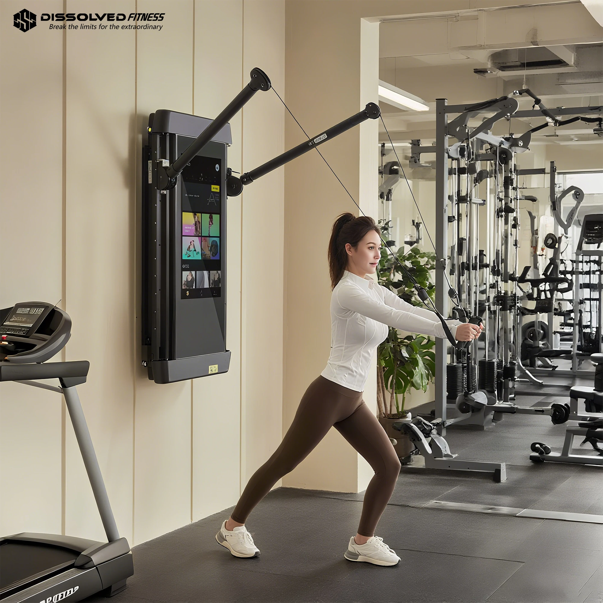 Home Gym Wall - Inteligentne lustro treningowe AI LCD, montowane