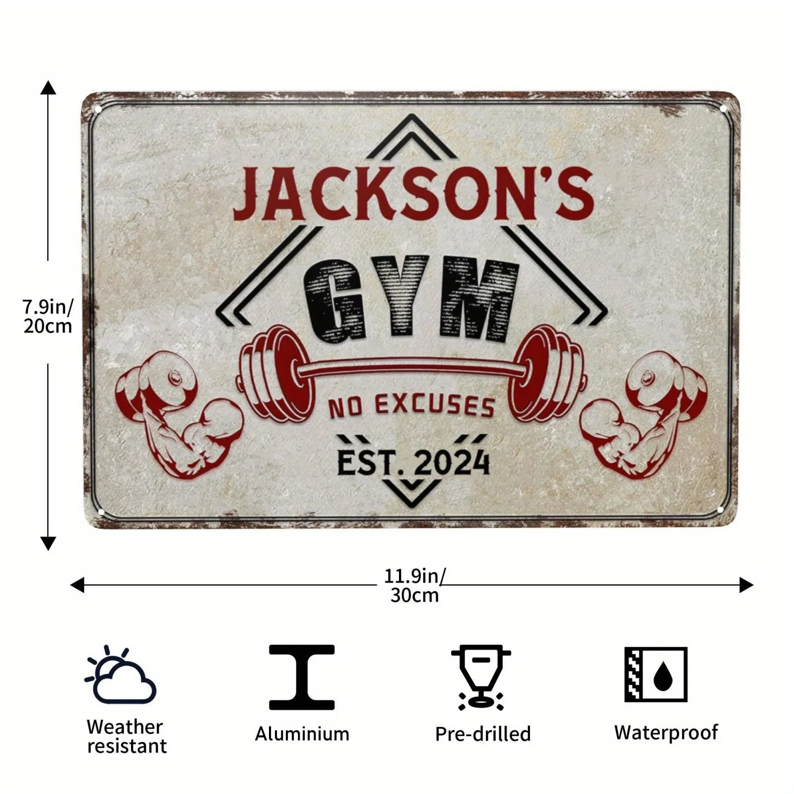 Home Gym Names - [2D Płaski] Personalizowany, edytowany znak na