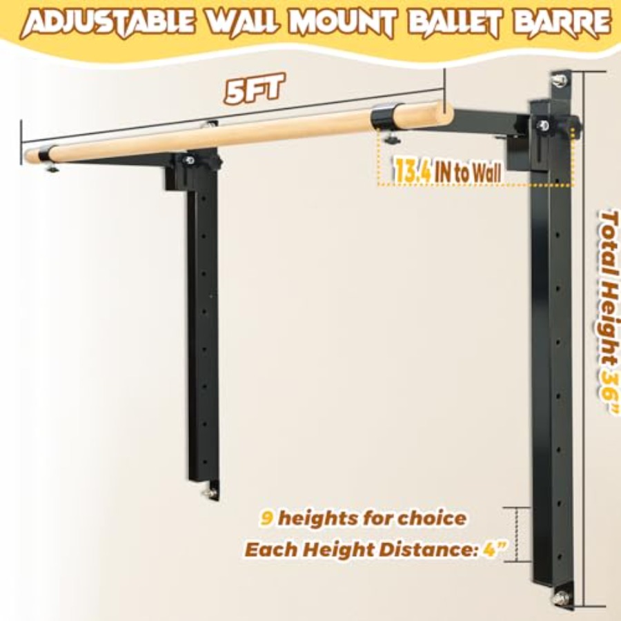 Ścienny drążek do baletu, regu – Home Gym Wall recenzja i cena