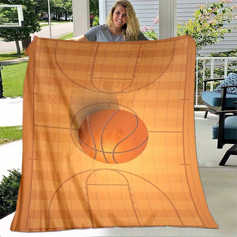 Koc flanelowy z motywem koszyk – Home Gym And Basketball Court recenzja i cena