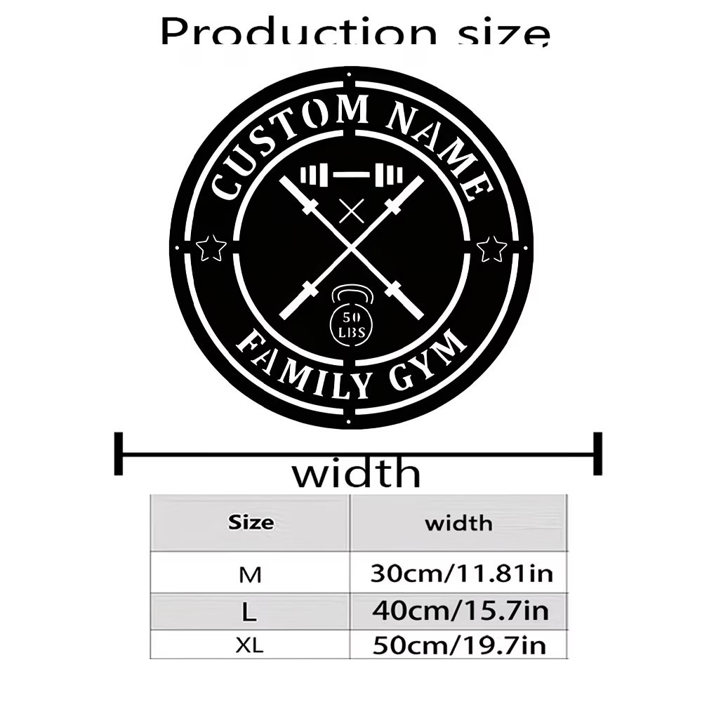 Metalowy szyld na siłownię z s – Home Gym Names recenzja i cena