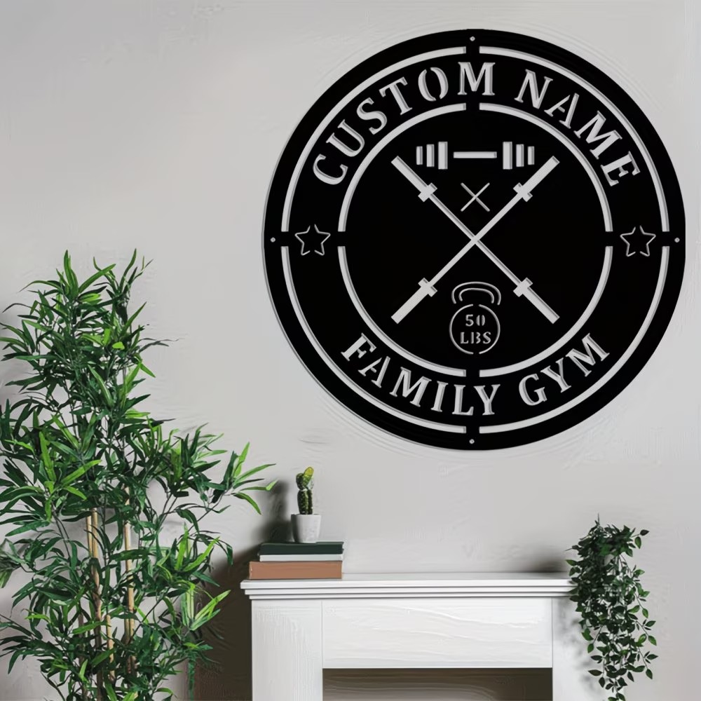 Metalowy szyld na siłownię z s – Home Gym Names recenzja i cena