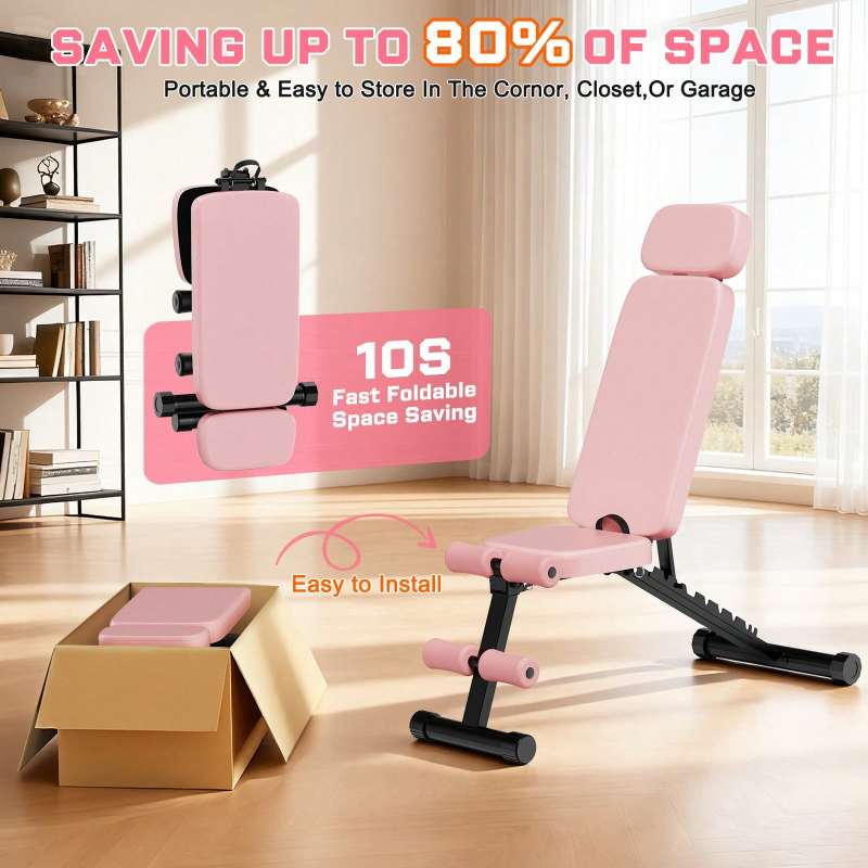 Regulowana 9-stopniowo ławka d – Home Gym Weight Bench recenzja i cena